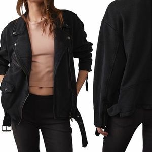 Free People We the Free Rebel Knit Moto Jacket